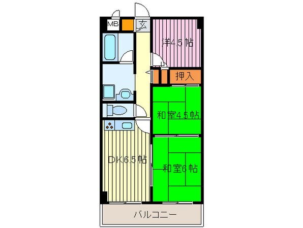 翠久マンションの物件間取画像